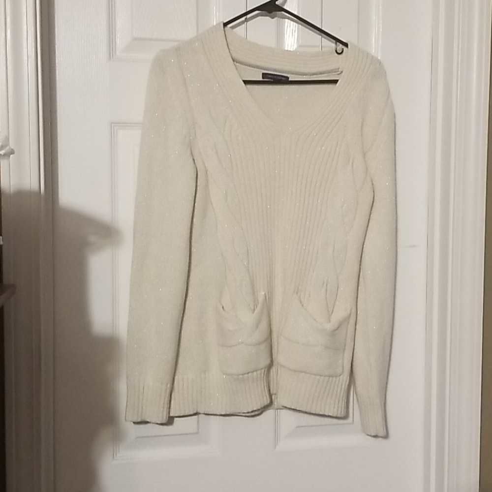 Tommy hillfrgure white sweater very beautiful LG - Picture 1 of 15